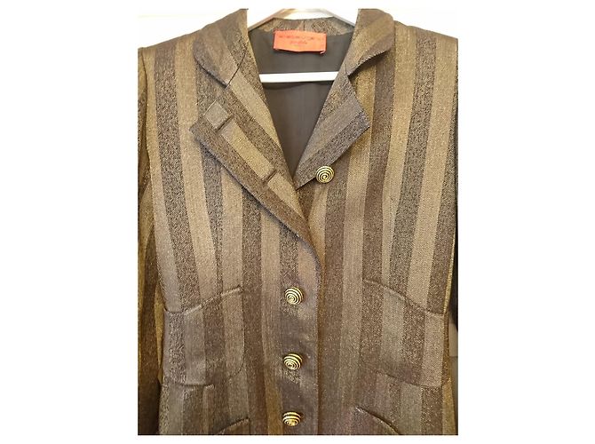 Giacca Emanuel Ungaro Parallele Paris Nera e Oro Viscosa Nero D'oro - vista 5