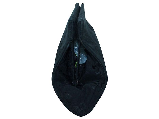 Shanghai Tang Pochette goffrata in tessuto nero - vista 4