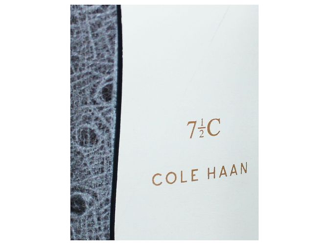 Cole Haan Graue, spitze Absätze mit Straußenimitat - Ansicht 6