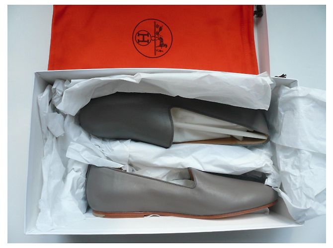 Hermès HERMES Mocassini new mixed T41 Grigio - vista 2