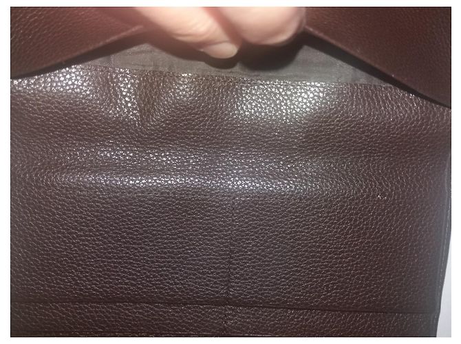 Cartera Longchamp Marrón Oscuro Piel de Cordero - vista 3