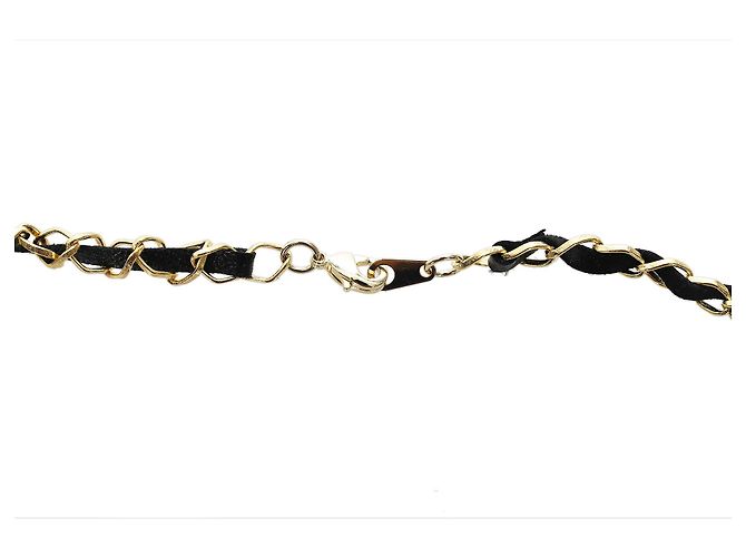 Chanel Gold Chanel No.5 Perfume Bottle Necklace Black Golden - view 4