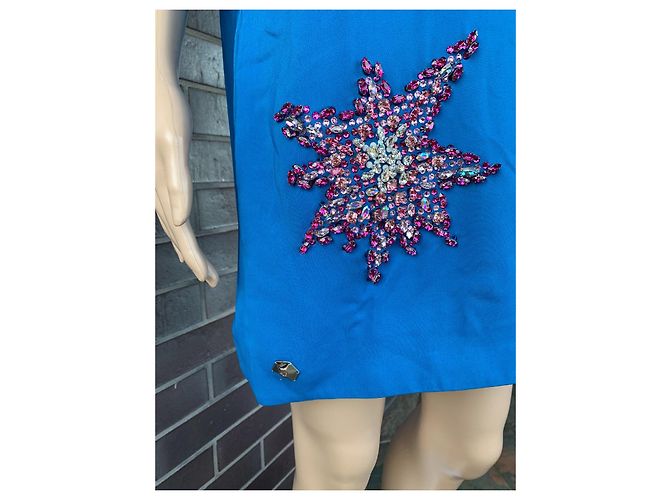 Philipp Plein Boom Boom Kleid Blau Viscose - Ansicht 7