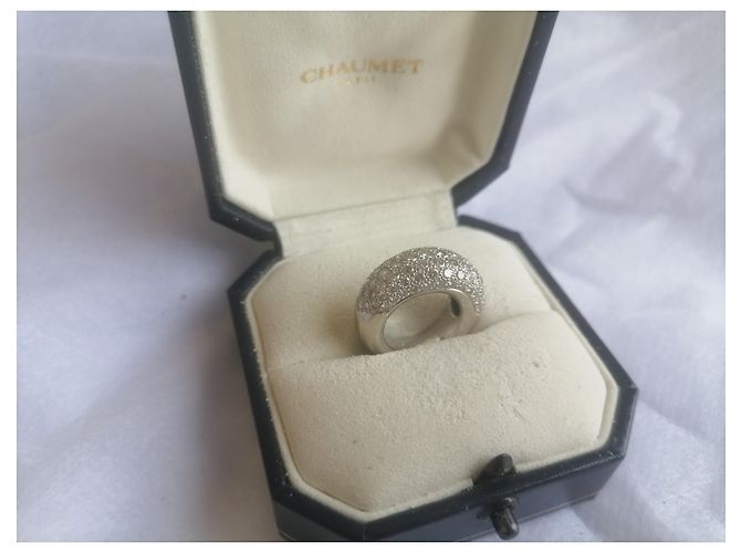 Anello a Cerchio Chaumet in Oro Bianco e Diamanti Argento - vista 10