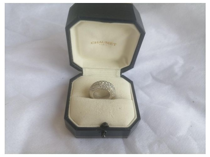Anello a Cerchio Chaumet in Oro Bianco e Diamanti Argento - vista 11