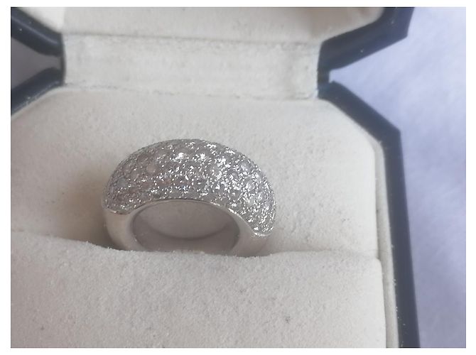 Anello a Cerchio Chaumet in Oro Bianco e Diamanti Argento - vista 5