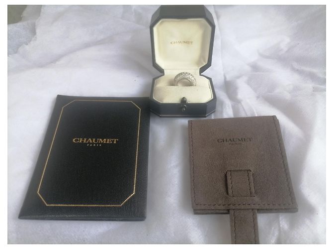Anello a Cerchio Chaumet in Oro Bianco e Diamanti Argento - vista 7