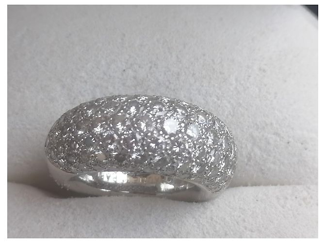 Anello a Cerchio Chaumet in Oro Bianco e Diamanti Argento - vista 8
