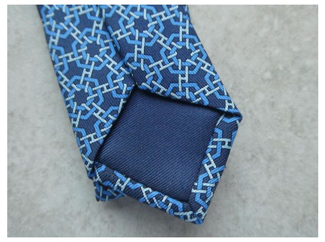 Hermès tie, new with its box Blue - view 5
