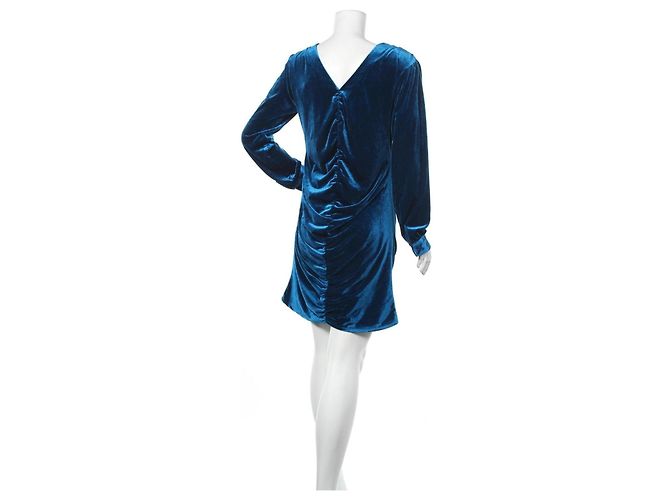 Autre Marque Hosbjerg Samtkleid Blau Größe L - Ansicht 2