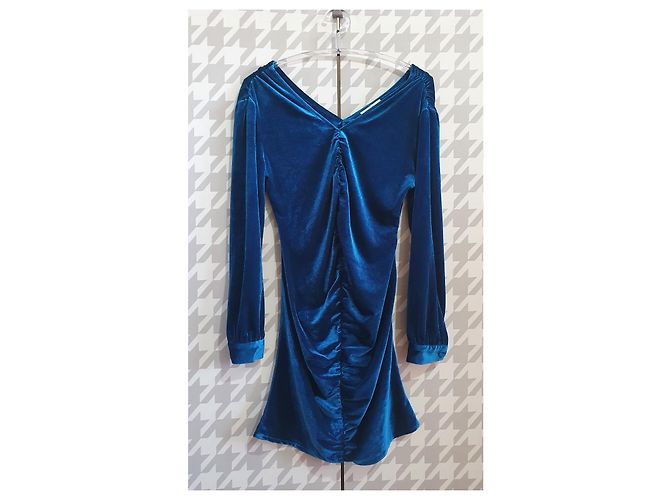Autre Marque Hosbjerg Samtkleid Blau Größe L - Ansicht 3