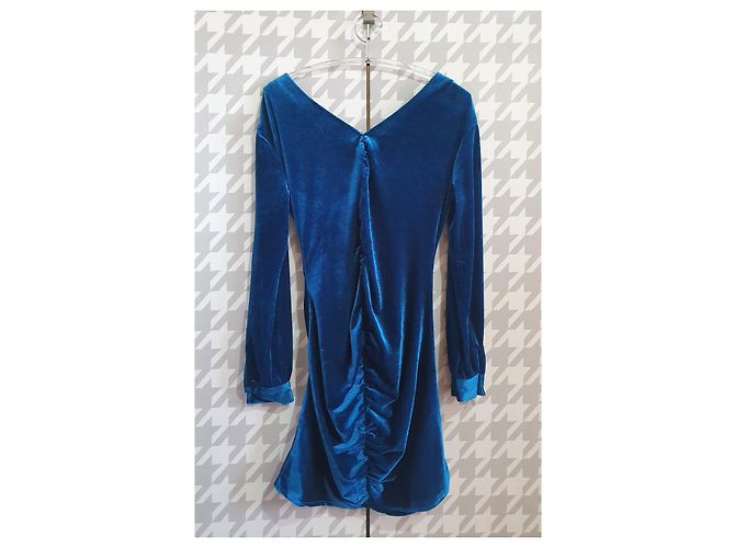 Autre Marque Hosbjerg Samtkleid Blau Größe L - Ansicht 4