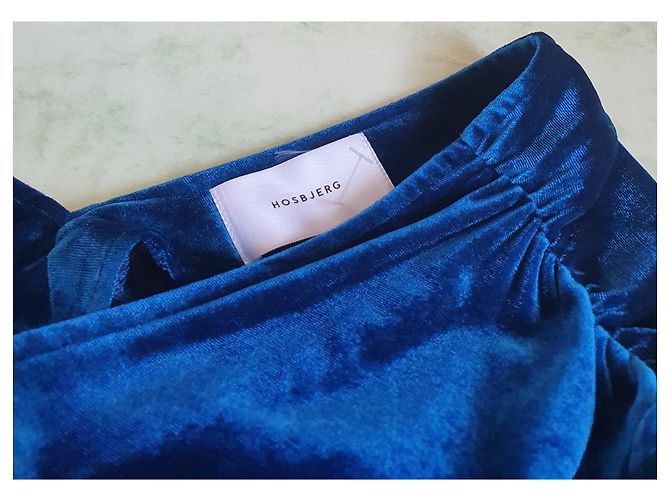 Autre Marque Hosbjerg Samtkleid Blau Größe L - Ansicht 5