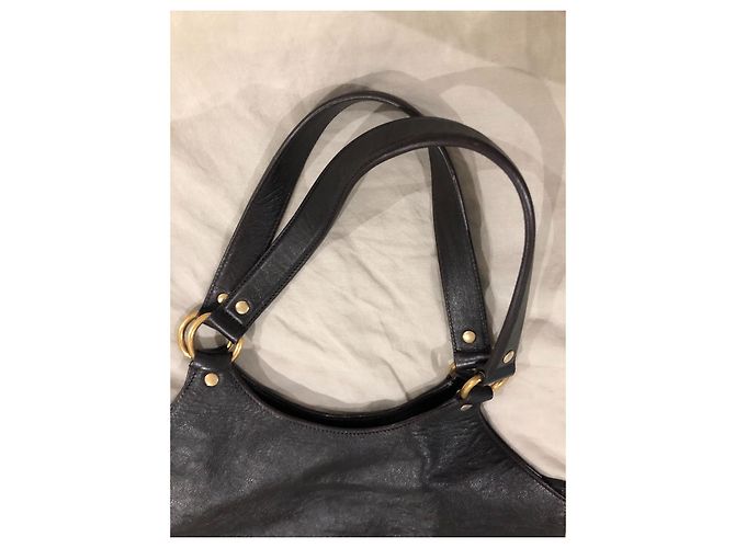 Yves Saint Laurent Sac Metropolis borsa in pelle marrone scuro - vista 2