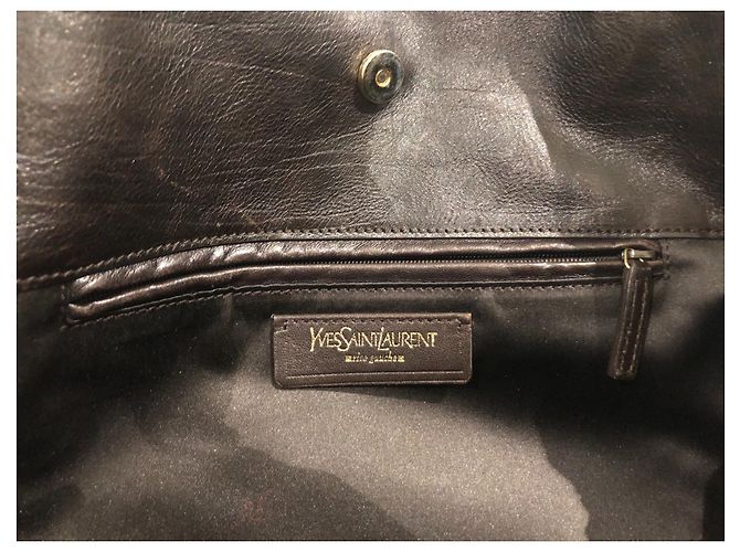 Yves Saint Laurent Sac Metropolis borsa in pelle marrone scuro - vista 5