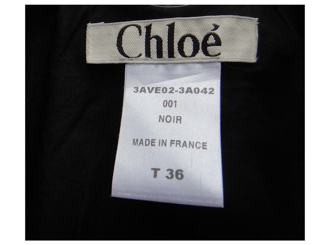 Gabardina de algodón negra Chloé Negro - vista 4