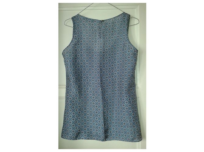 Top de seda azul Massimo Dutti Talla 36 - vista 2
