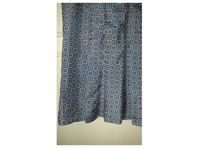 Top de seda azul Massimo Dutti Talla 36 - vista 4