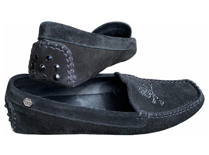 Ballerine Philipp Plein in scamosciato nero - vista 2