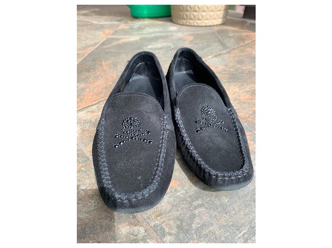 Ballerine Philipp Plein in scamosciato nero - vista 4