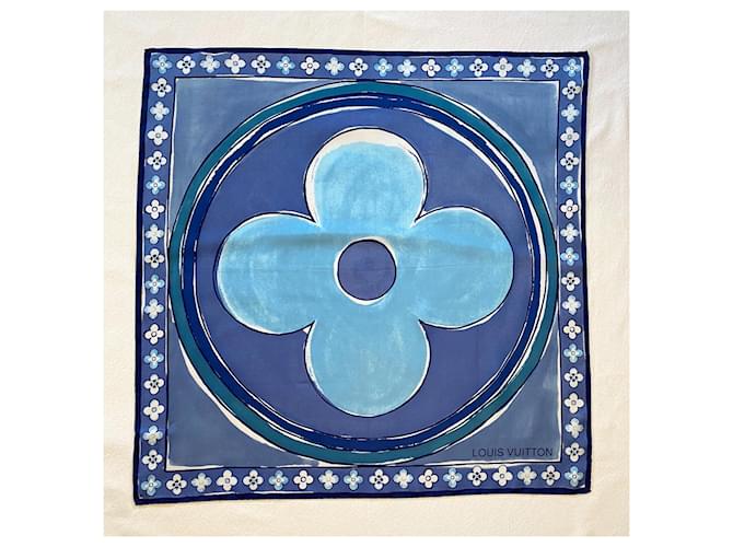 Louis Vuitton Seiden Schals Blau - Ansicht 4