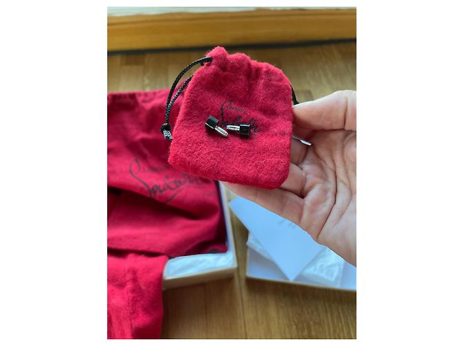 Christian Louboutin So Kate Watersnake nabuk geometrico chiaro nero 120 MM Grigio antracite - vista 10
