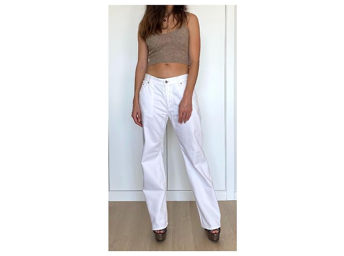 Louis Vuitton Jeans Bianco - vista 4