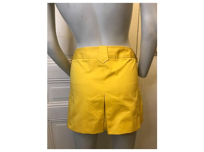 Gonna corta in cotone gialla Dolce & Gabbana Giallo - vista 3