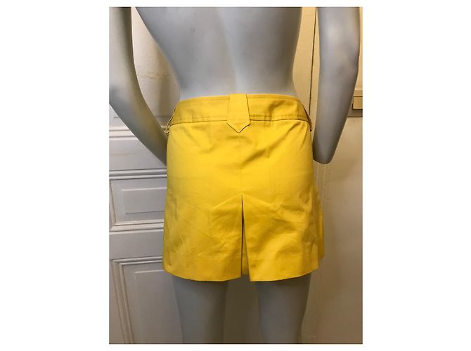 Gonna corta in cotone gialla Dolce & Gabbana Giallo - vista 4