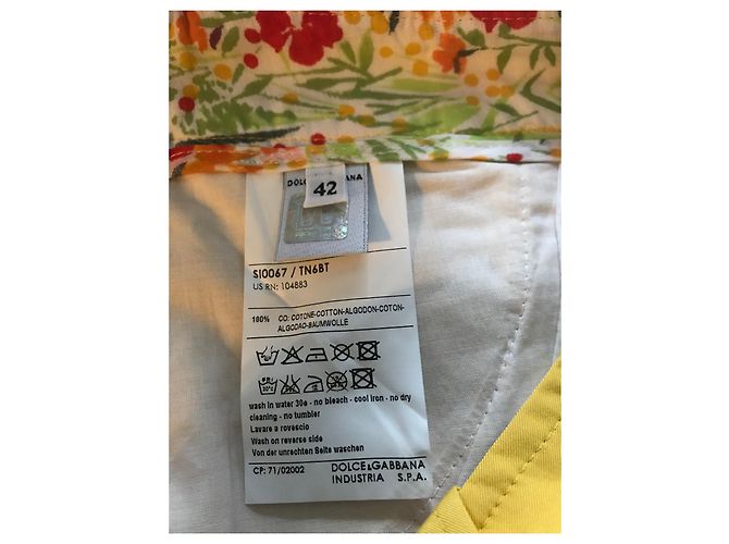 Gonna corta in cotone gialla Dolce & Gabbana Giallo - vista 7