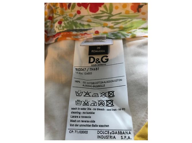 Gonna corta in cotone gialla Dolce & Gabbana Giallo - vista 8