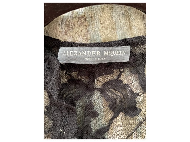 Vestido Alexander McQueen de algodón negro - vista 4