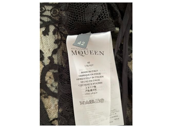 Vestido Alexander McQueen de algodón negro - vista 6