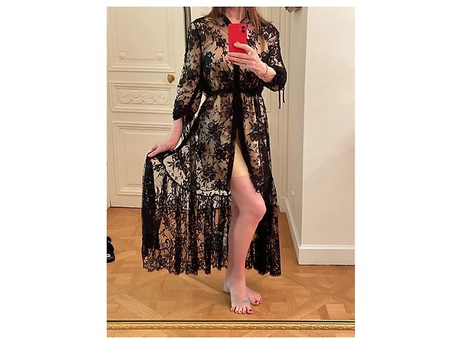 Vestido Alexander McQueen de algodón negro - vista 7