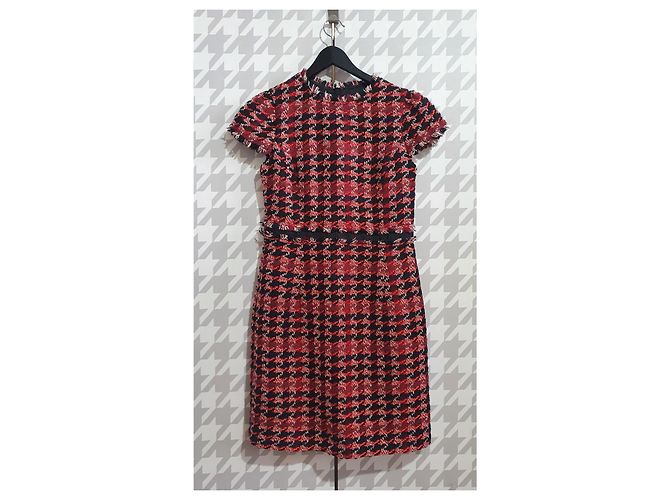 Vestido de tweed y algodón Hobbs Multicolor - vista 3