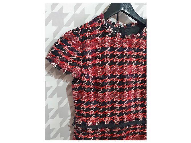 Vestido de tweed y algodón Hobbs Multicolor - vista 4