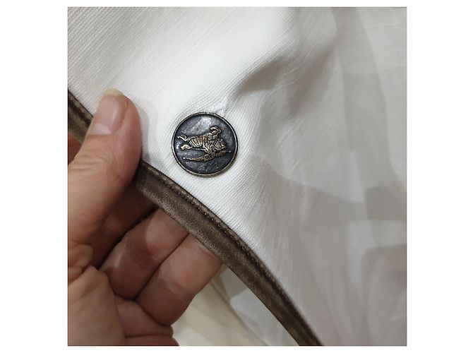Vintage Burberry soprabito bianco Marrone - vista 13