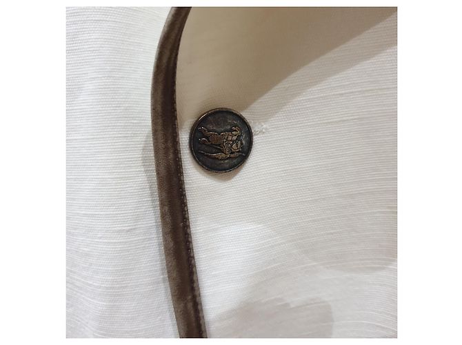 Vintage Burberry soprabito bianco Marrone - vista 14