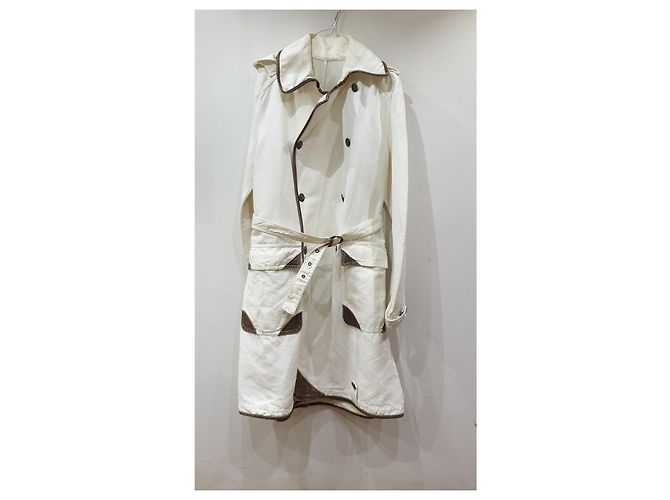 Vintage Burberry soprabito bianco Marrone - vista 5