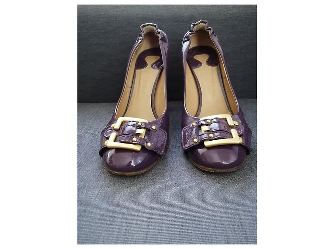 Décolleté Chloé in pelle viola taglia 41 Porpora - vista 3