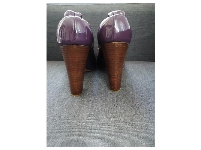 Décolleté Chloé in pelle viola taglia 41 Porpora - vista 5