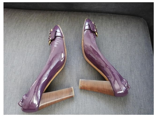 Décolleté Chloé in pelle viola taglia 41 Porpora - vista 6