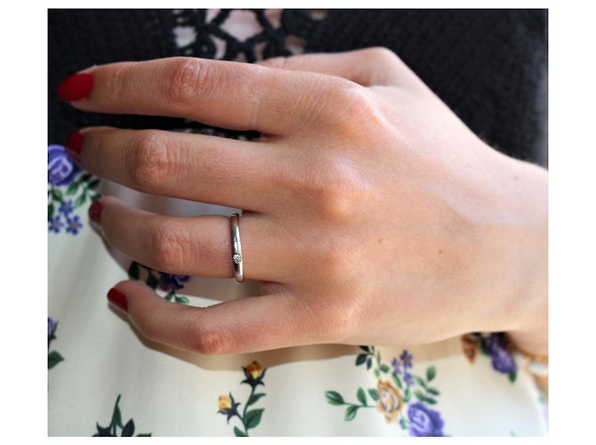 Pomellato Lucciole Ring aus Weißgold mit Diamant Größe 49 Silber - Ansicht 4