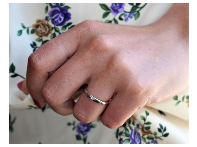 Pomellato Lucciole Ring aus Weißgold mit Diamant Größe 49 Silber - Ansicht 5