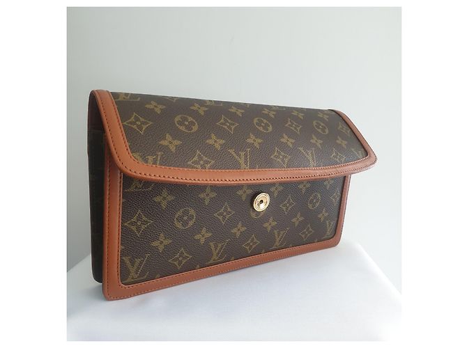 Clutch Louis Vuitton Marrone - vista 10
