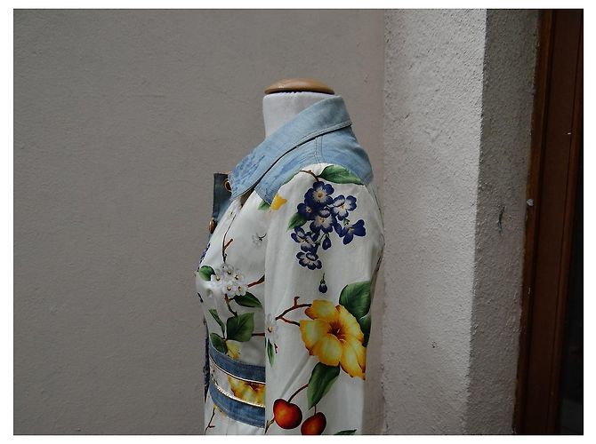 Abrigo de algodón y denim Dolce & Gabbana Multicolor - vista 10