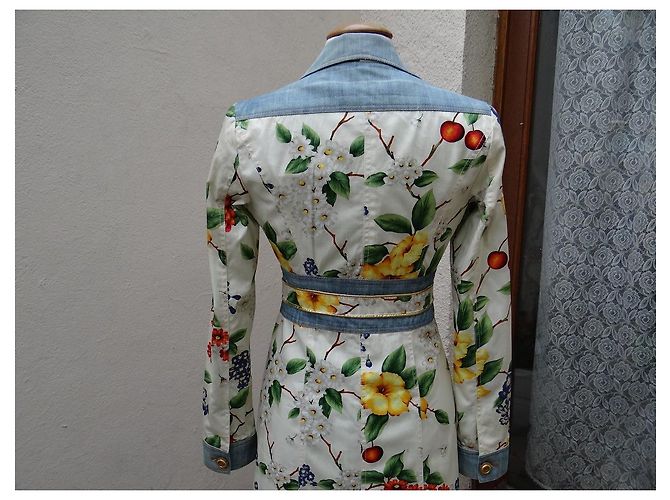 Abrigo de algodón y denim Dolce & Gabbana Multicolor - vista 13