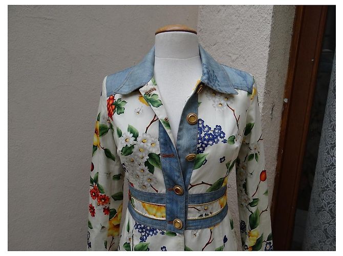 Abrigo de algodón y denim Dolce & Gabbana Multicolor - vista 3