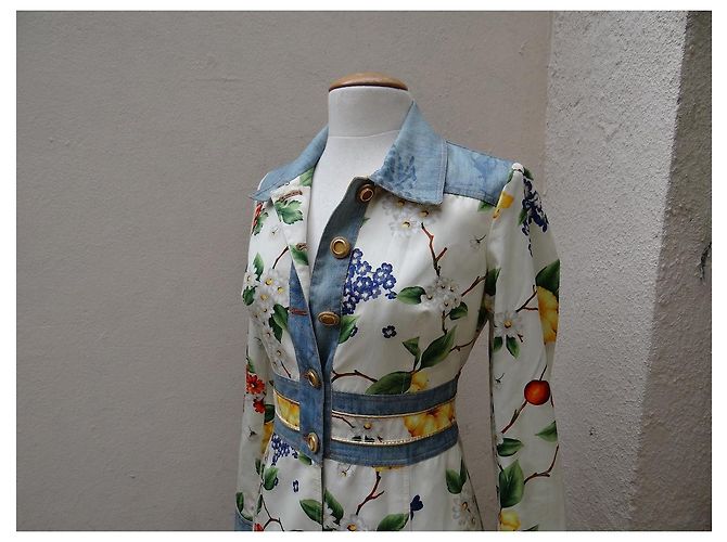 Abrigo de algodón y denim Dolce & Gabbana Multicolor - vista 4