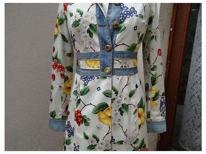 Abrigo de algodón y denim Dolce & Gabbana Multicolor - vista 5